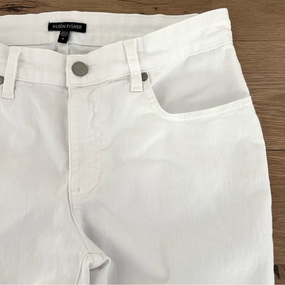 Eileen Fisher White Jeans Cotton High Waist Straight Leg Capsule System Size 6 - Picture 5 of 15